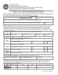 Document preview: Form L-CHG License Information Change - Arizona