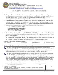 Form L-BBAR Bail Bond Agent Annual Report - Arizona