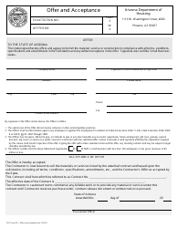 SPO Form 203 &quot;Offer and Acceptance&quot; - Arizona