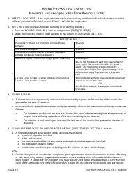 Form L-176 Application for a Business-Entity Insurance License - Arizona, Page 2
