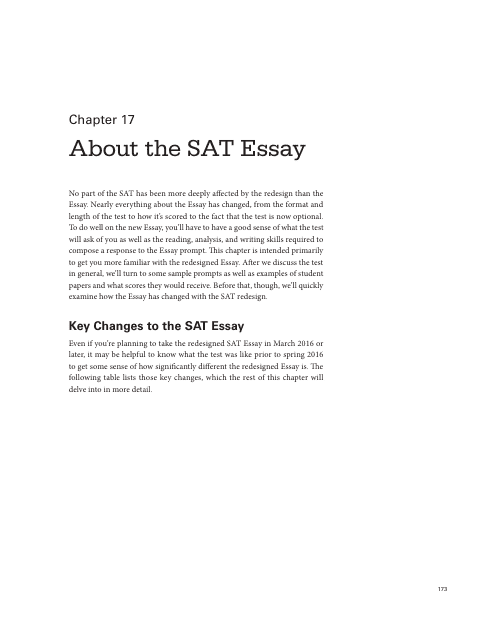 Official Sat Study Guide: Chapter 17 - About the Sat Essay - the College Board, 2016