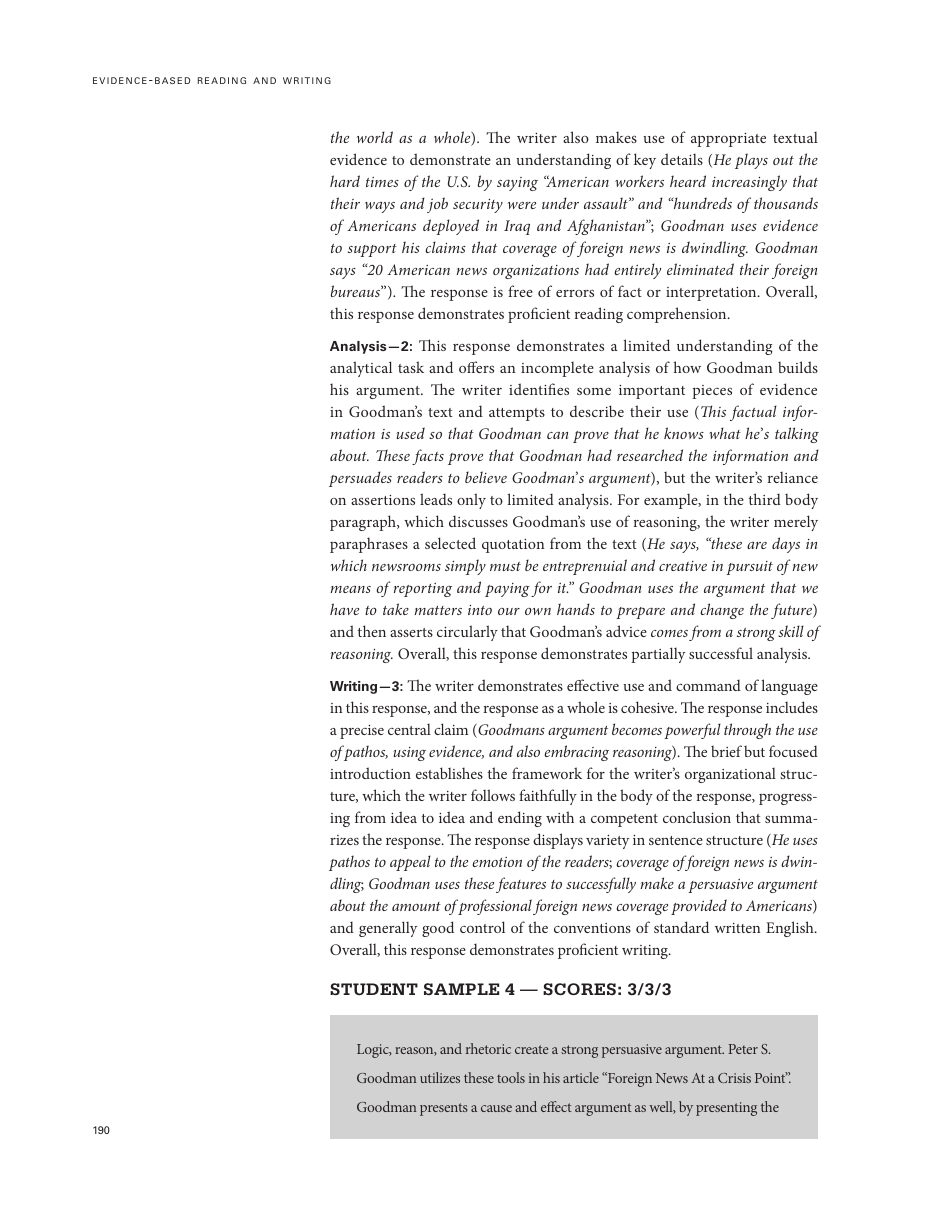 Official Sat Study Guide: Chapter 17 - About the Sat Essay - the College Board, Page 18