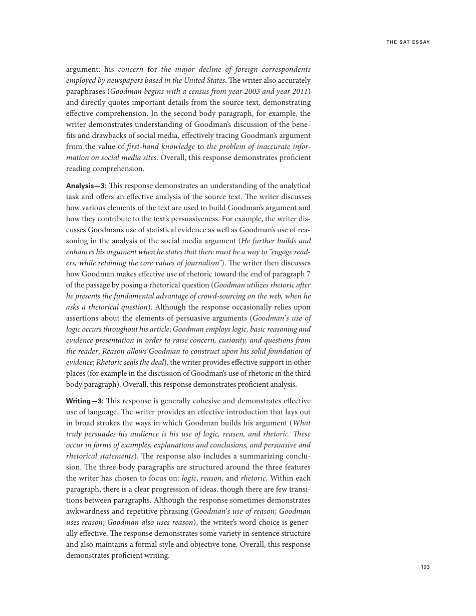 Official Sat Study Guide: Chapter 17 - About the Sat Essay - the College Board, Page 21