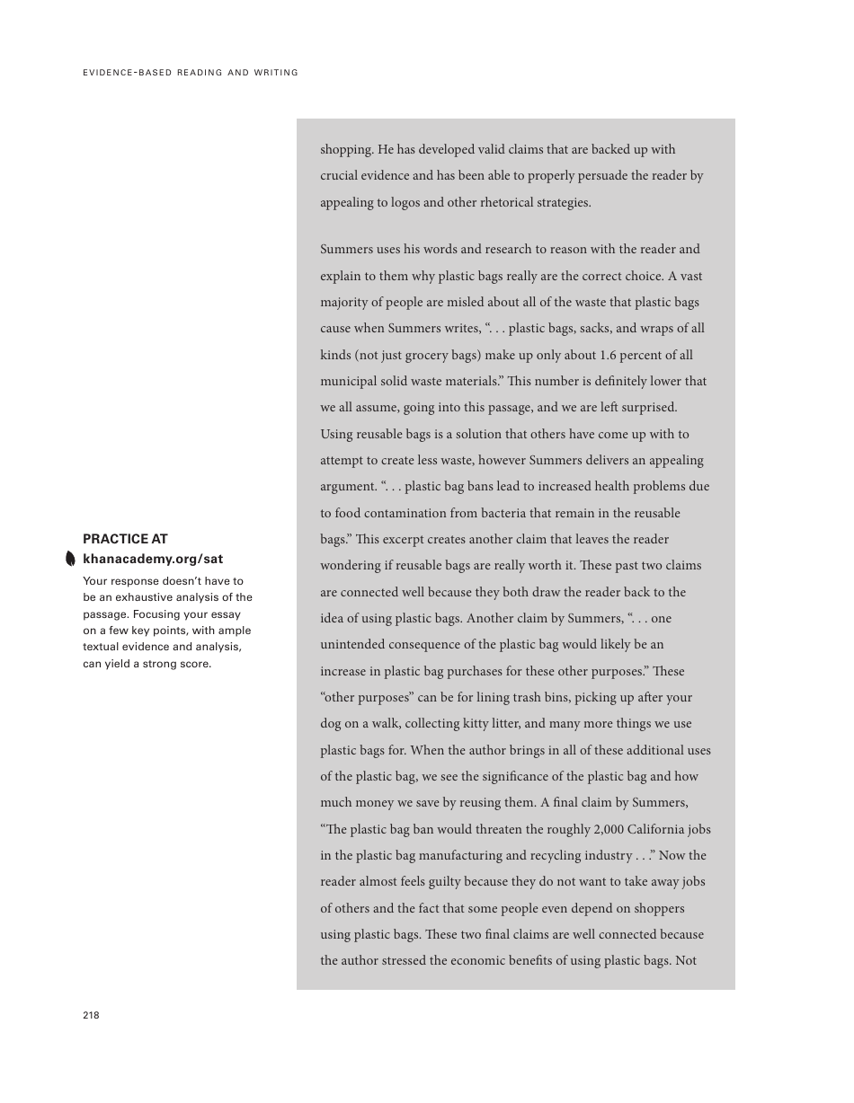 Official Sat Study Guide: Chapter 17 - About the Sat Essay - the College Board, Page 46