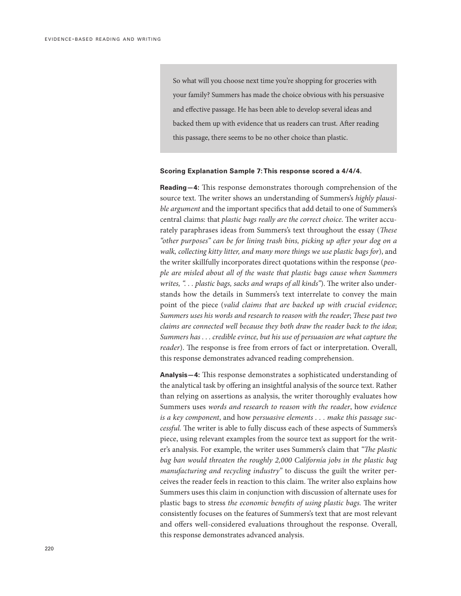 Official Sat Study Guide: Chapter 17 - About the Sat Essay - the College Board, Page 48