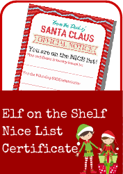 Santa&#039;s Nice List Certificate Template