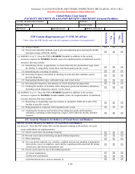 Facility Security Plan (Fsp) Review Checklist, Page 19