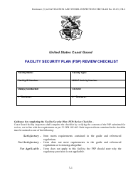 Facility Security Plan (Fsp) Review Checklist