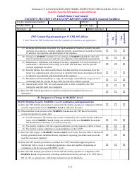 Facility Security Plan (Fsp) Review Checklist, Page 9