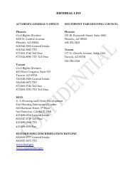 Fair Housing Complaint/Referral Form - Arizona, Page 2