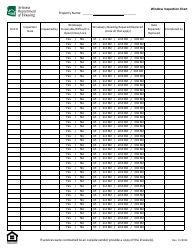 Document preview: Window Inspection Chart - Arizona