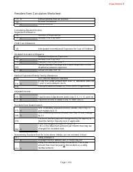 Document preview: Attachment 9 Resident Rent Calculation Worksheet - Arizona