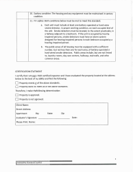 Attachment 11 Housing Habitability Standards Inspection Checklist - Arizona, Page 2