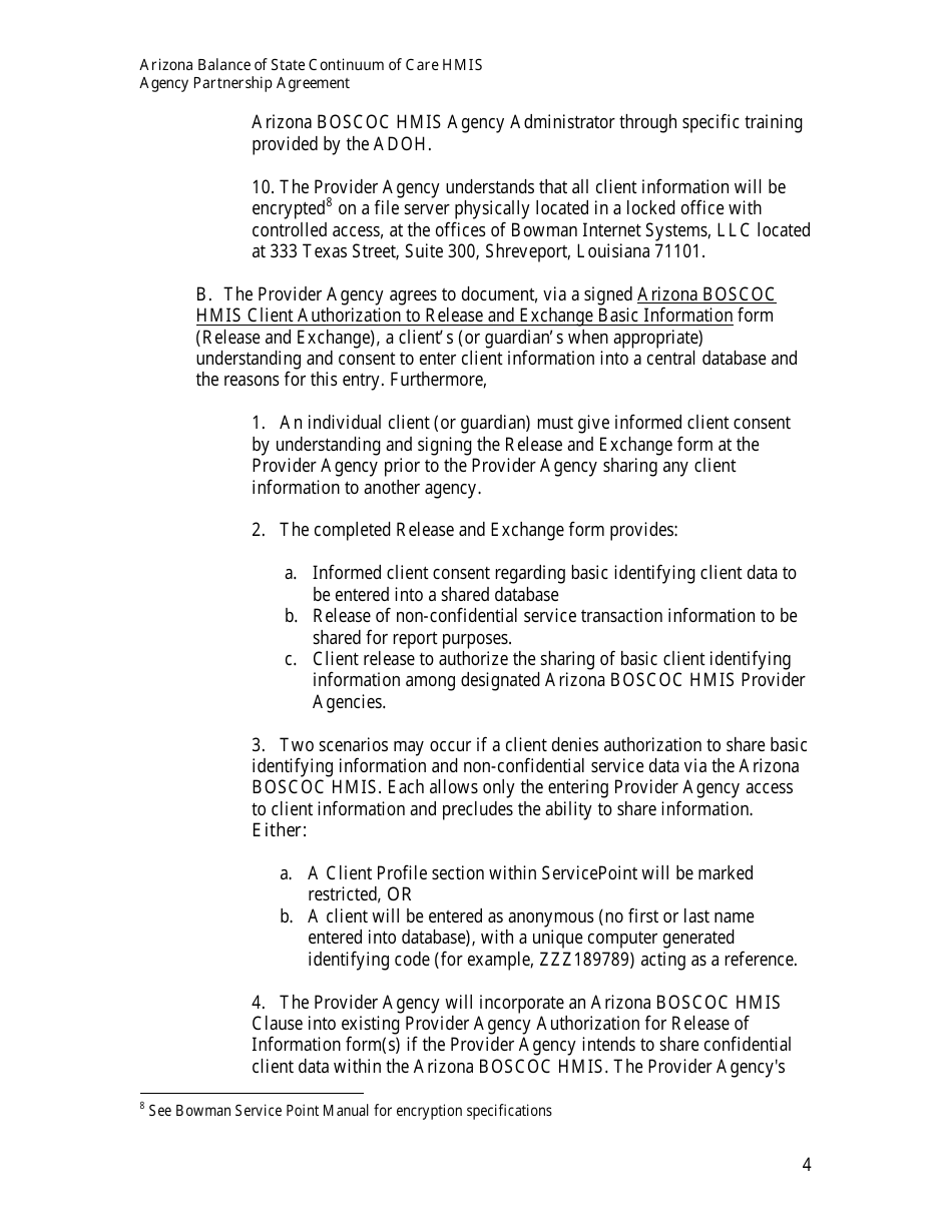 Agency Partnership Agreement - Arizona, Page 4