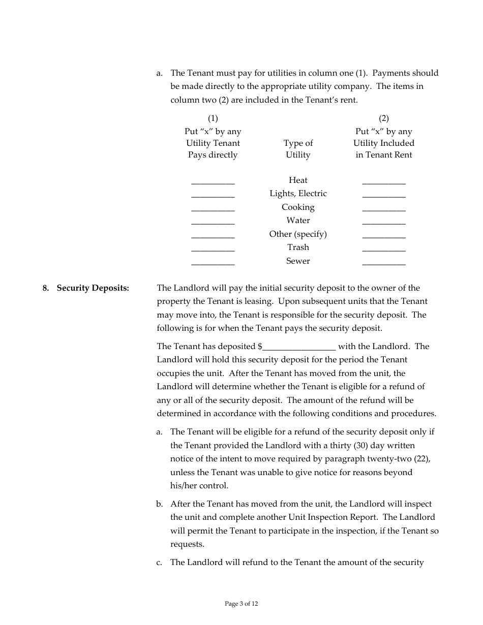 Attachment 16 Occupancy Agreement for Leasing Programs - Arizona, Page 3