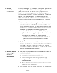 Attachment 16 Occupancy Agreement for Leasing Programs - Arizona, Page 6