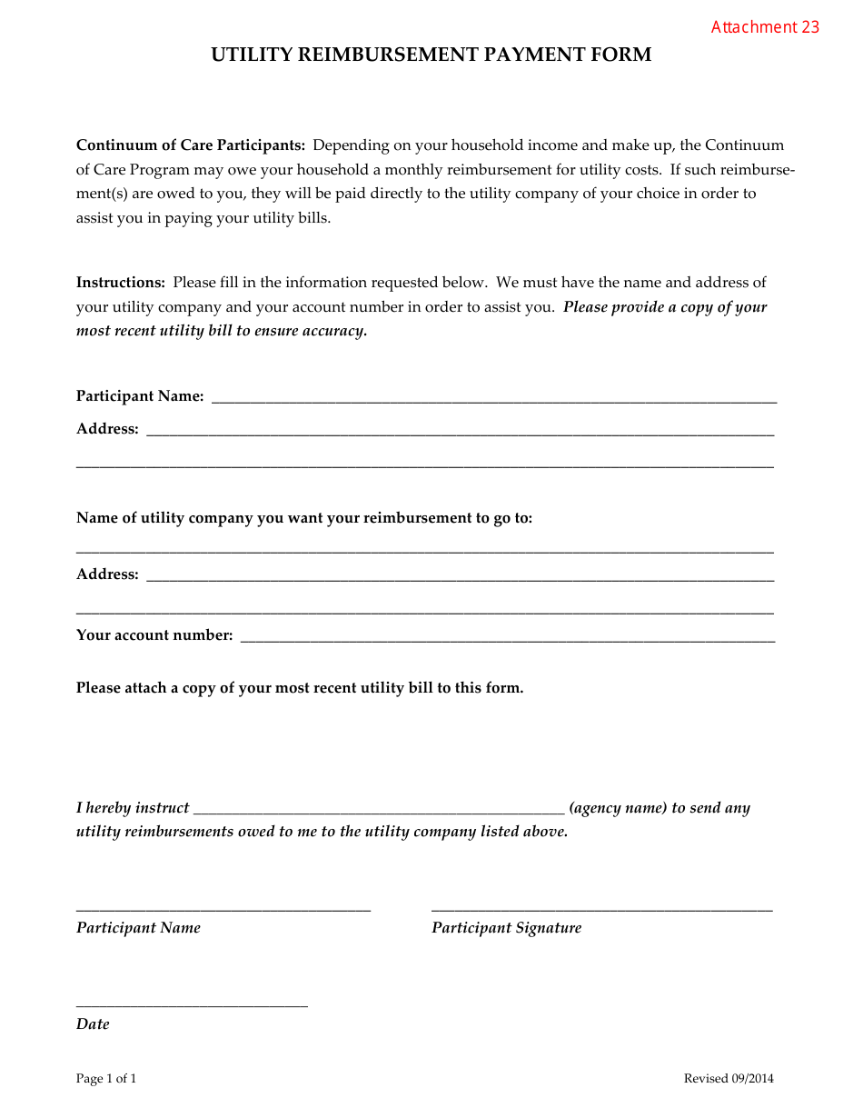 Arizona Utility Reimbursement Payment Form - Fill Out, Sign Online and ...