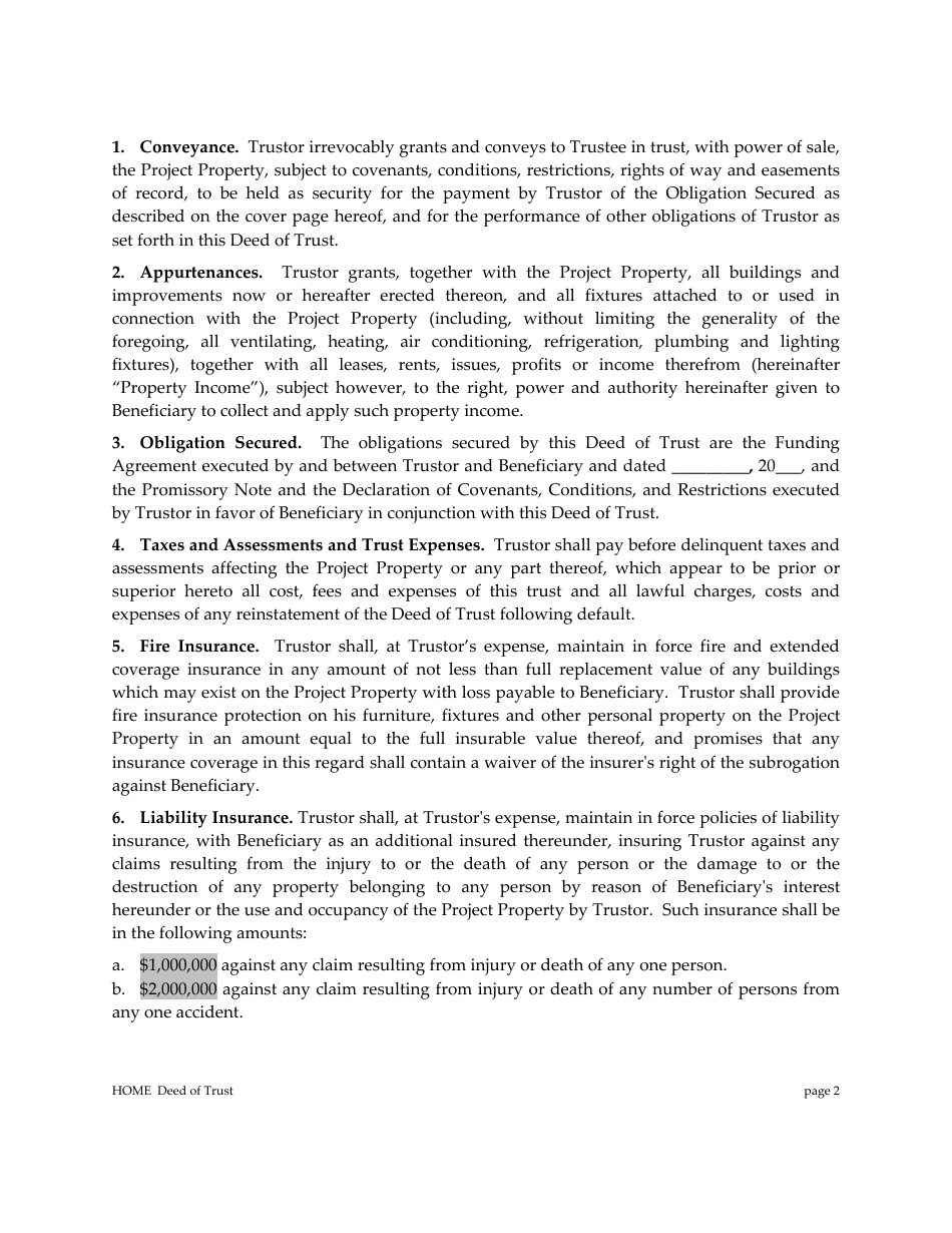 Arizona Deed of Trust - Draft - Fill Out, Sign Online and Download PDF ...