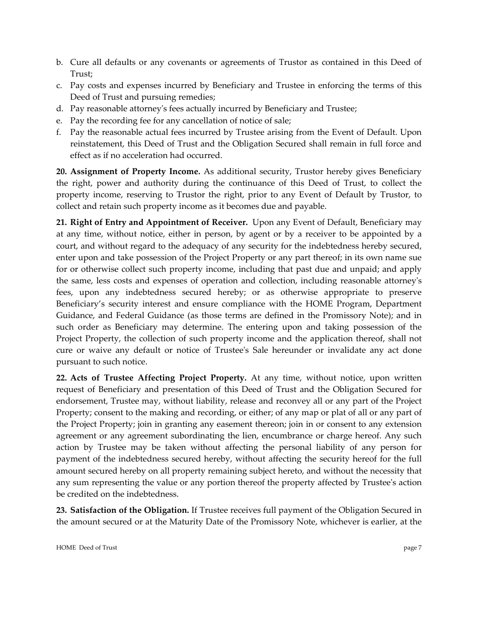 Deed of Trust - Draft - Arizona, Page 7