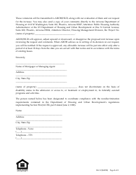 Form RA-12 Tenant Notice for Proposed Rent Increase - Arizona, Page 2