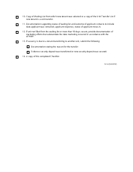 Form SC-6 Vacancy Claims Checklist - Arizona, Page 2