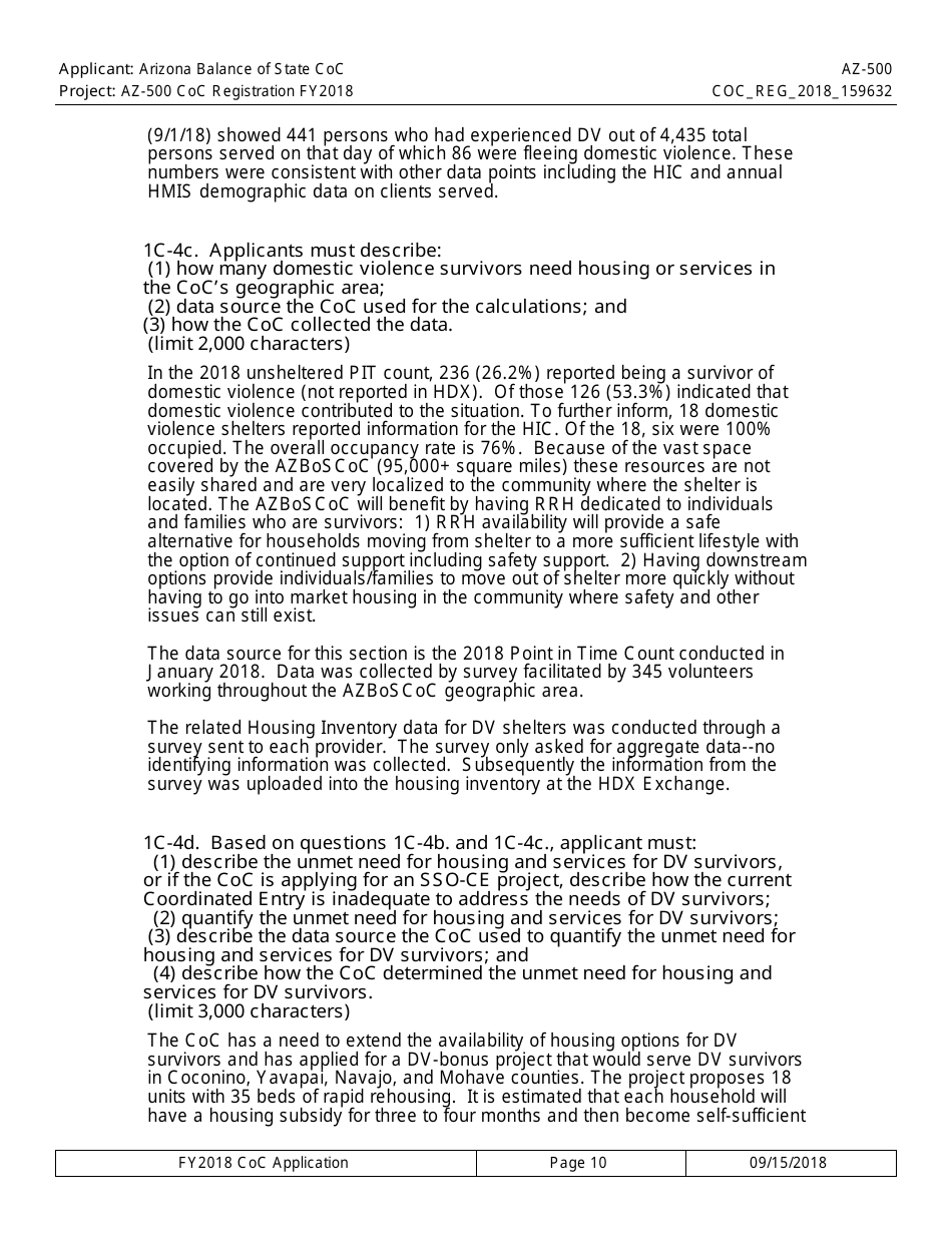 Form AZ-500 Coc Registration Application - Arizona, Page 10