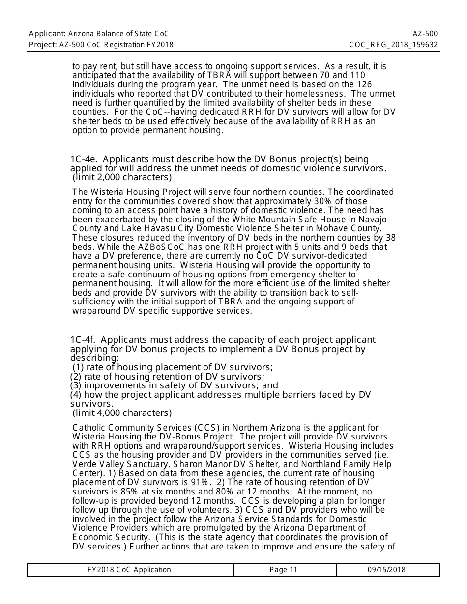 Form AZ-500 Coc Registration Application - Arizona, Page 11