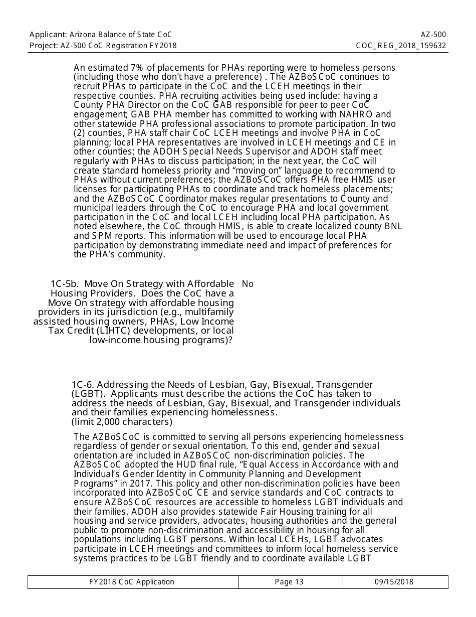 Form AZ-500 Coc Registration Application - Arizona, Page 13
