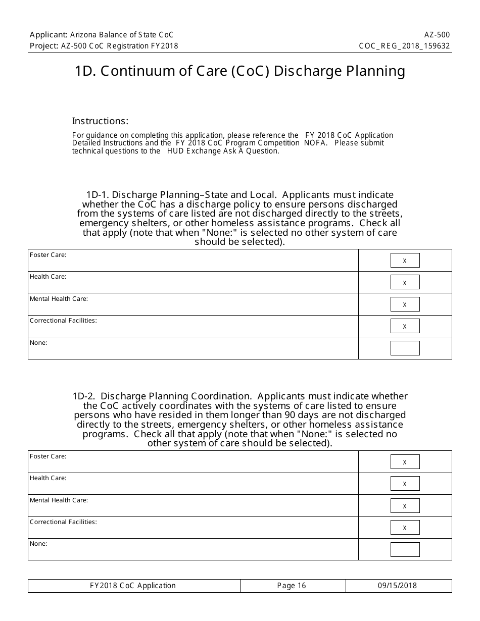 Form AZ-500 Coc Registration Application - Arizona, Page 16