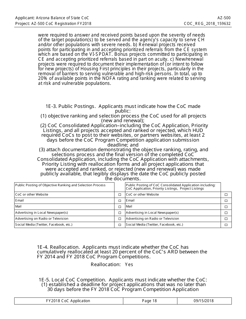 Form AZ-500 Coc Registration Application - Arizona, Page 18