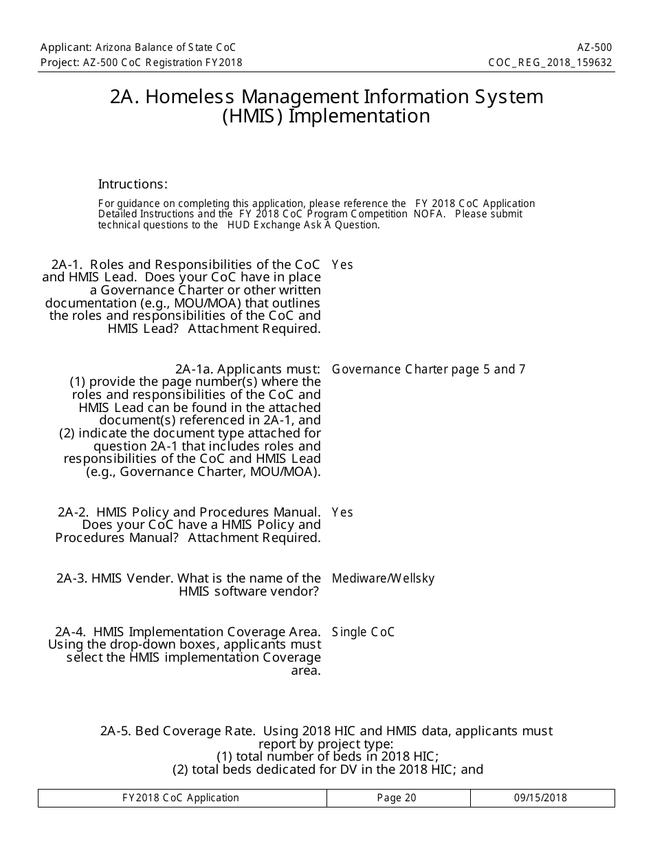 Form AZ-500 Coc Registration Application - Arizona, Page 20