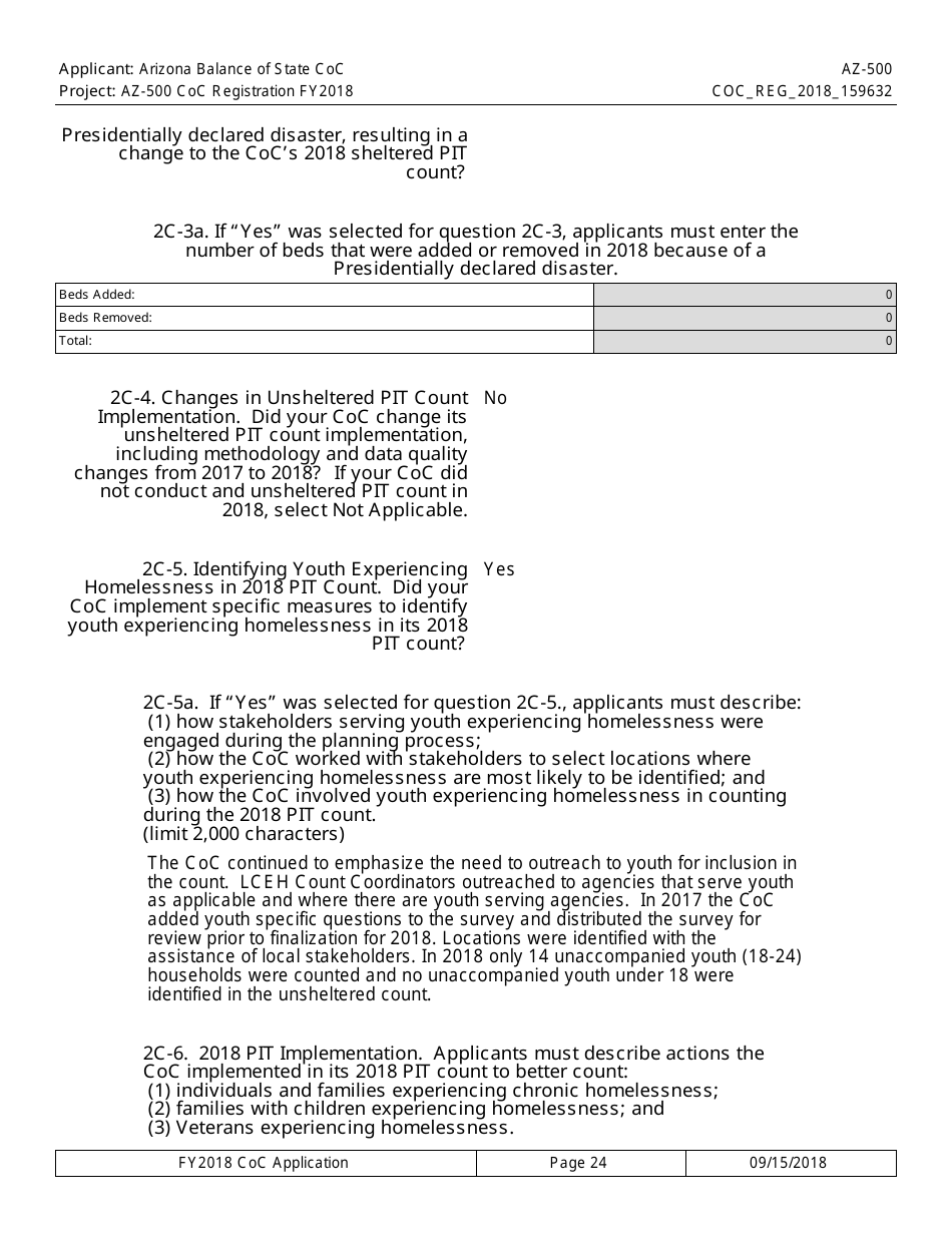 Form AZ-500 Coc Registration Application - Arizona, Page 24