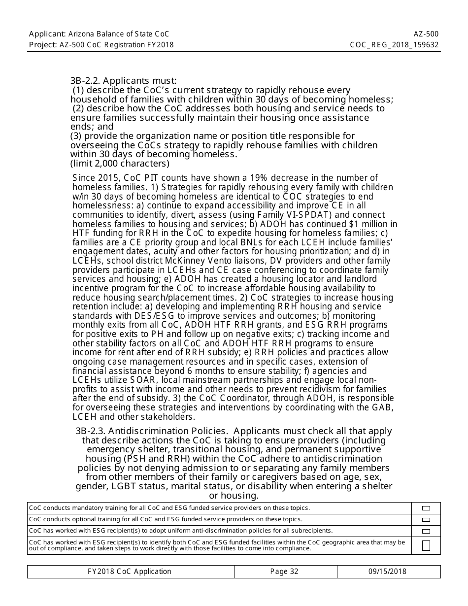 Form AZ-500 Coc Registration Application - Arizona, Page 32