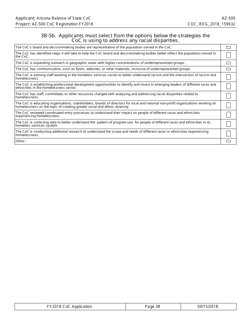 Form AZ-500 Coc Registration Application - Arizona, Page 38