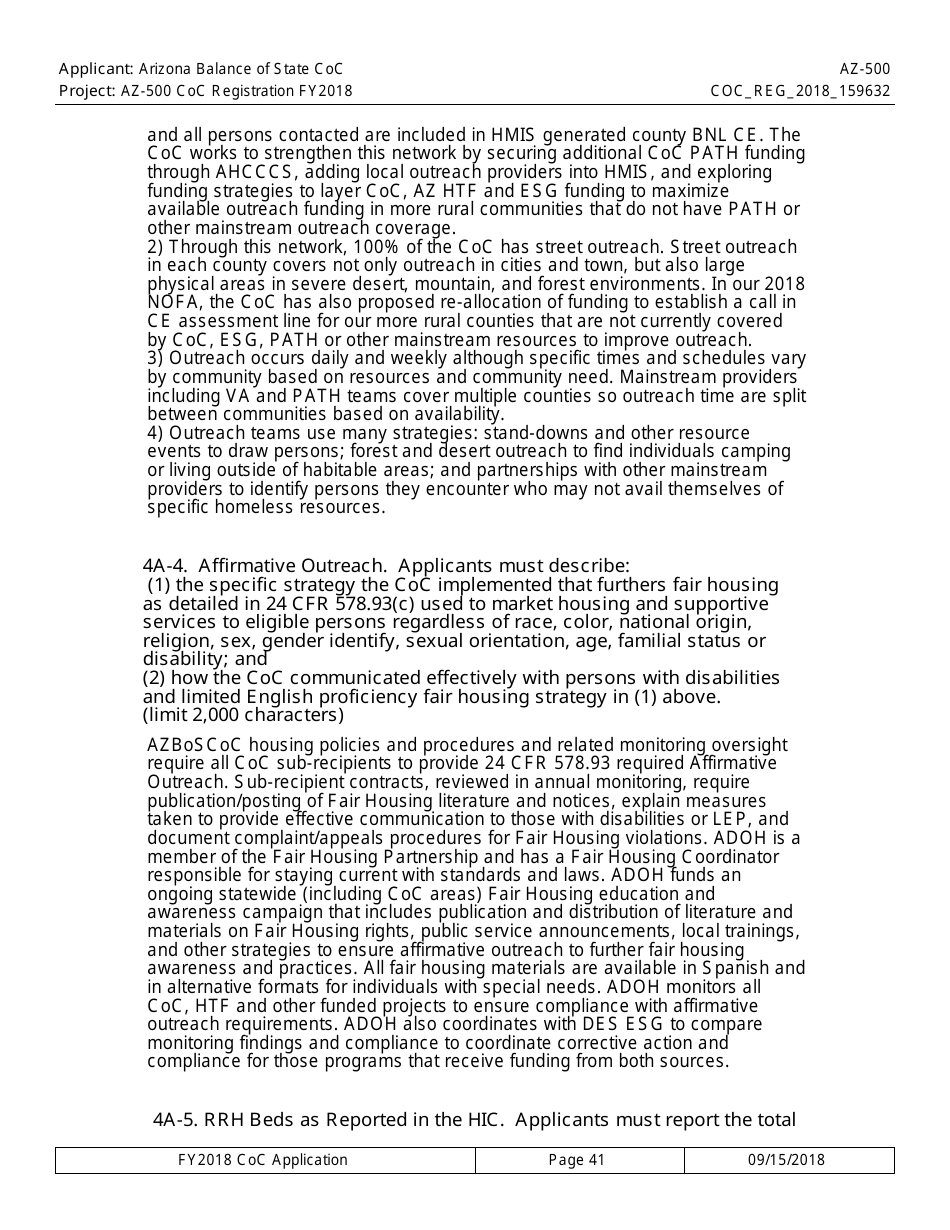 Form AZ-500 Coc Registration Application - Arizona, Page 41