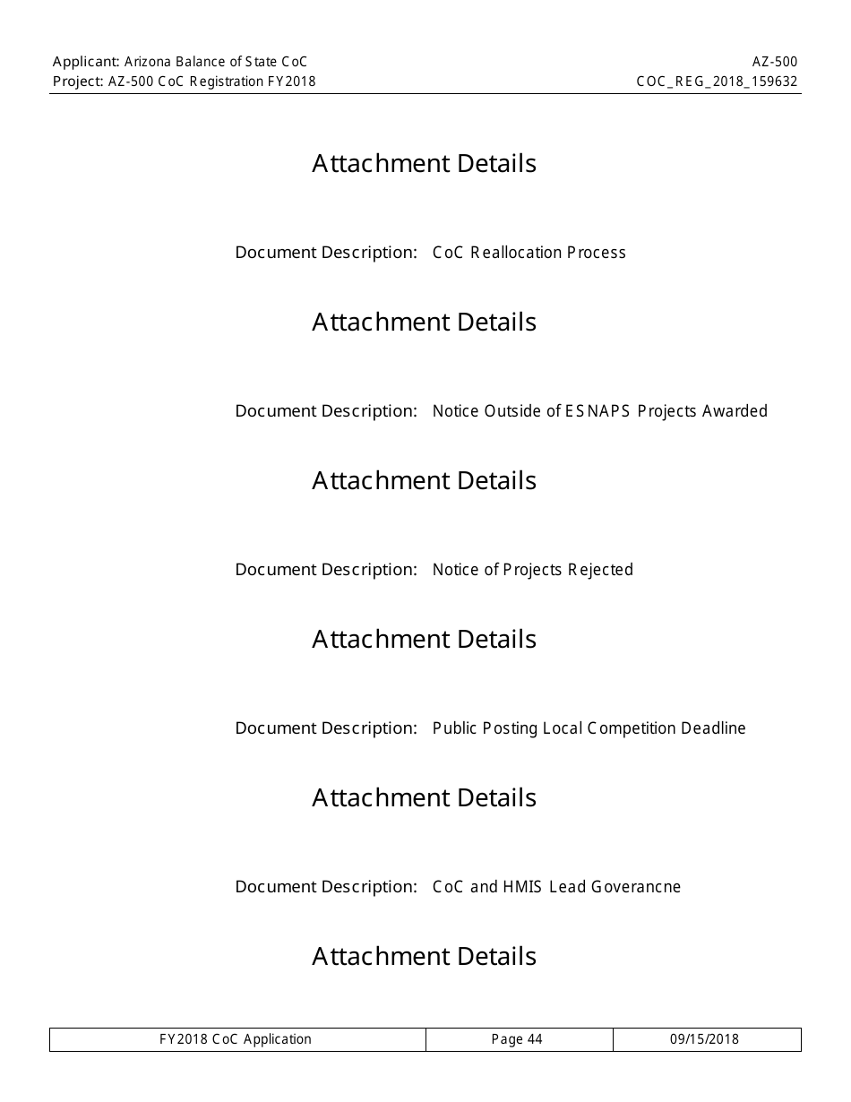 Form AZ-500 Coc Registration Application - Arizona, Page 44