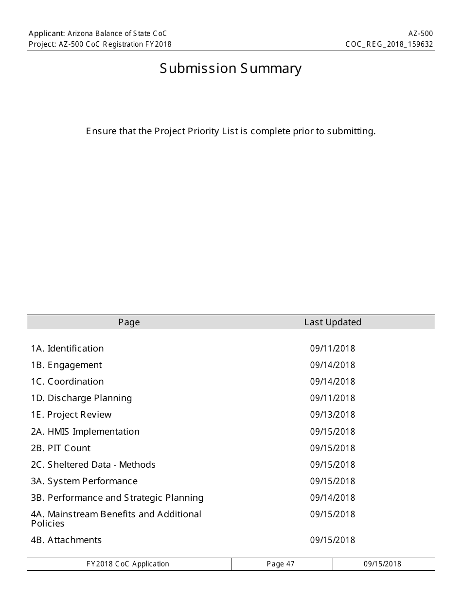 Form AZ-500 Coc Registration Application - Arizona, Page 47