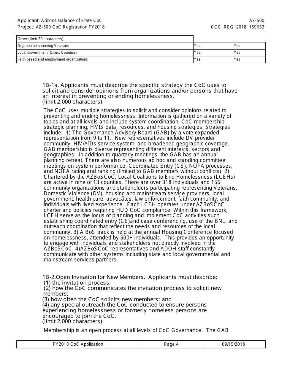 Form AZ-500 Coc Registration Application - Arizona, Page 4