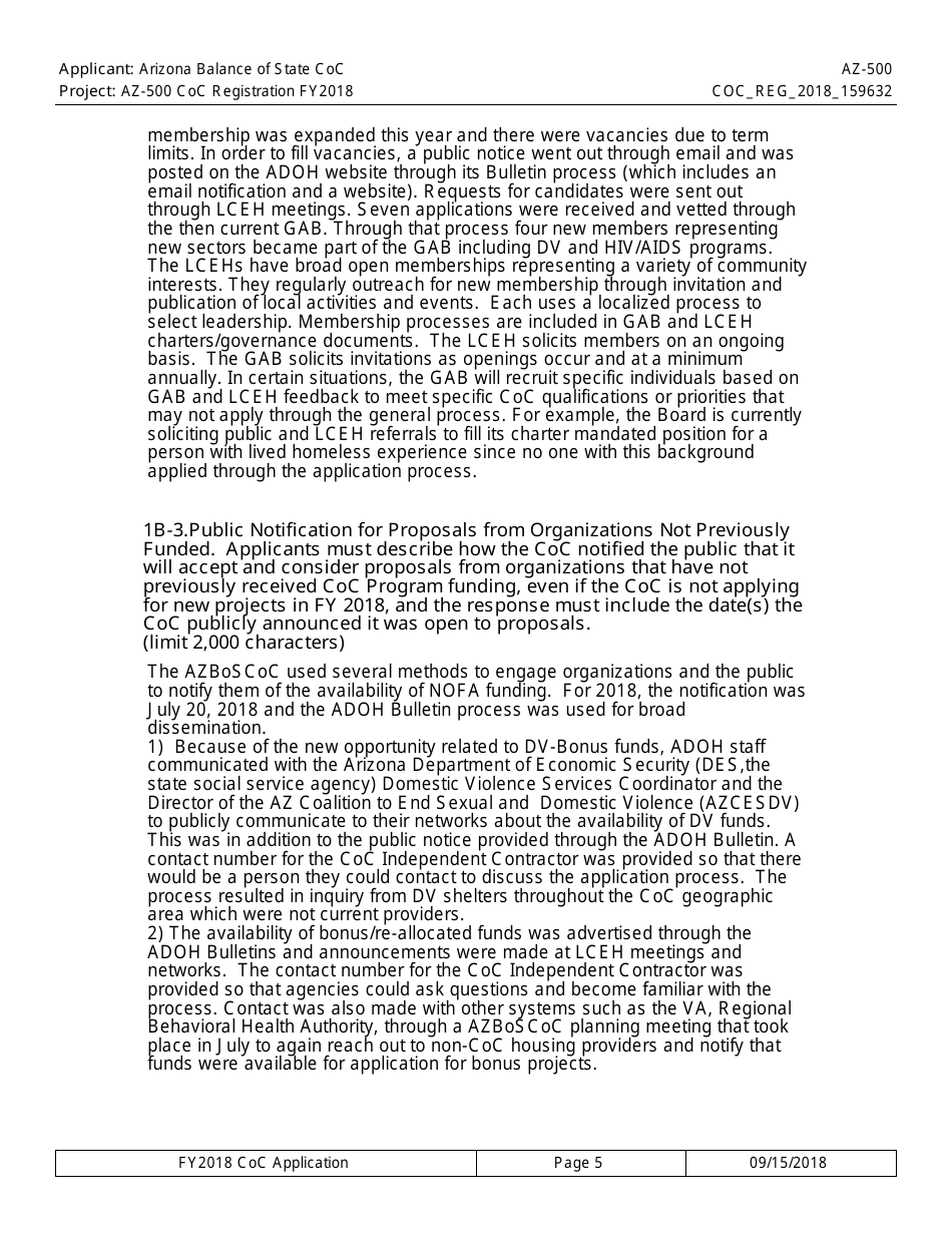 Form AZ-500 Coc Registration Application - Arizona, Page 5
