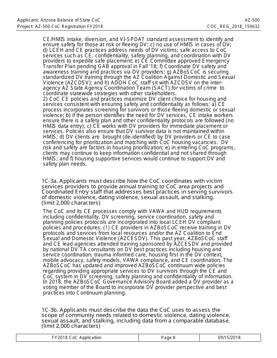 Form AZ-500 Coc Registration Application - Arizona, Page 8