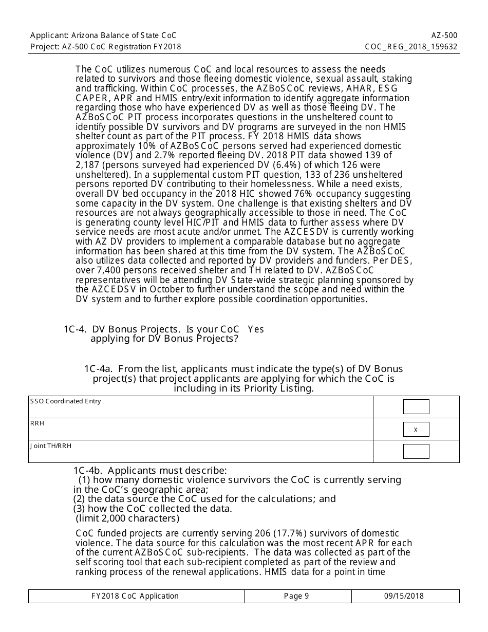 Form AZ-500 Coc Registration Application - Arizona, Page 9