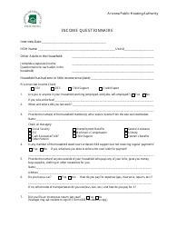 Interview and Income Questionnaire - Arizona, Page 4