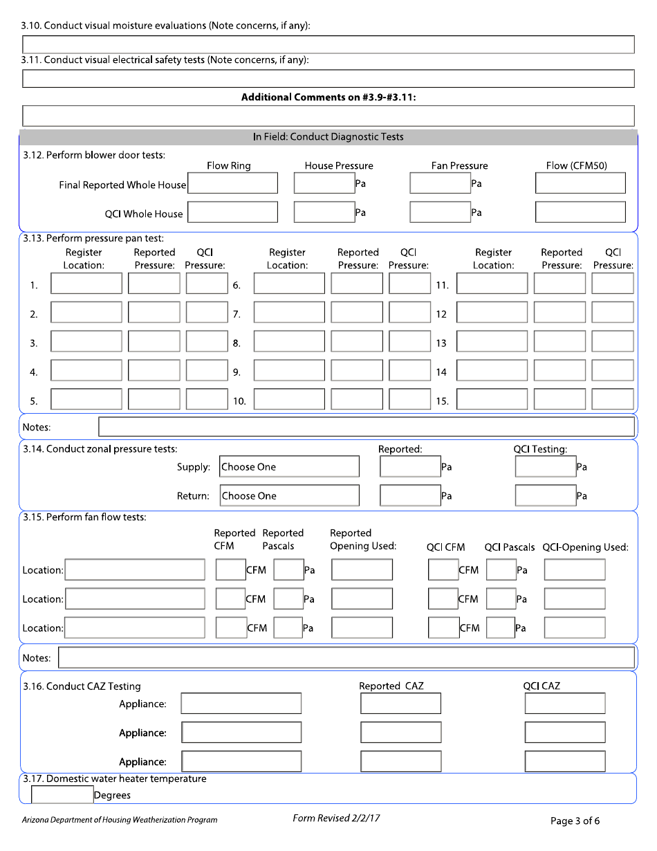 Quality Control Inspection (Qci) Checklist - Arizona, Page 3