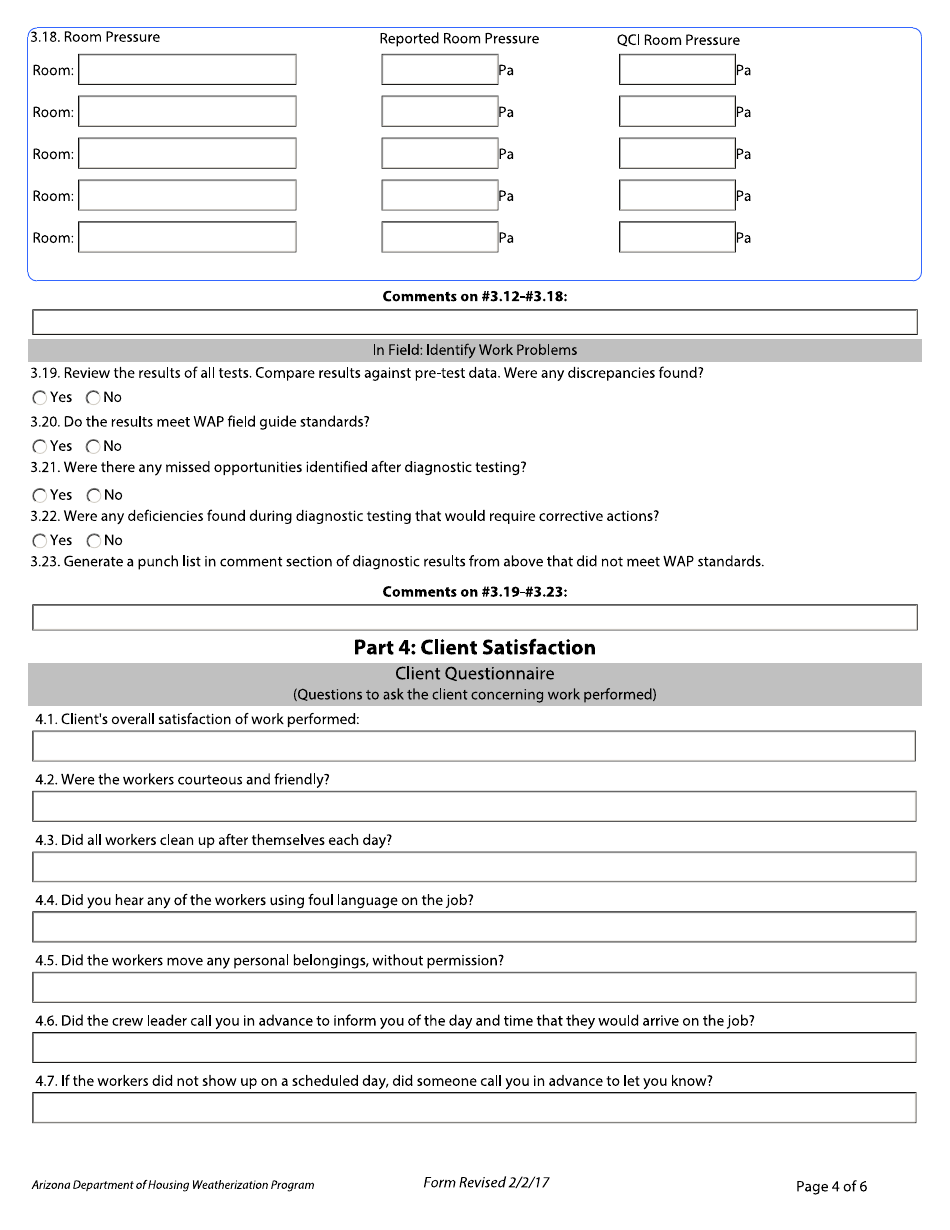 Quality Control Inspection (Qci) Checklist - Arizona, Page 4