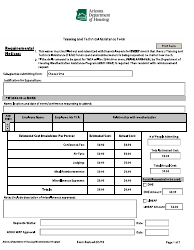 Document preview: Training and Technical Assistance Form - Arizona