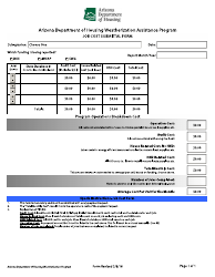 Document preview: Job Cost Submittal Form - Arizona