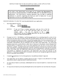 Instructions for Filing an Agricultural Lease Application - Arizona