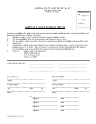 Document preview: Address Change Request Notice - Arizona