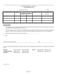 Additional a.u.m. Grazing Application/Permit Form - Arizona, Page 2