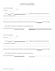 Form 6100 Assignor and Assignee Notary Page - Arizona, Page 4